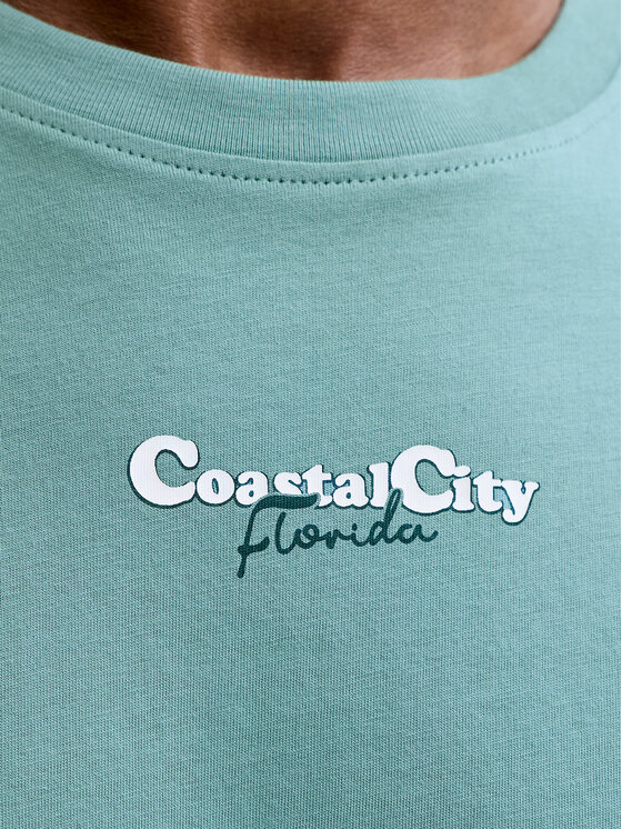 Jack & Jones Jack & Jones Majica City Photoprint 12288353 Zelena Regular Fit