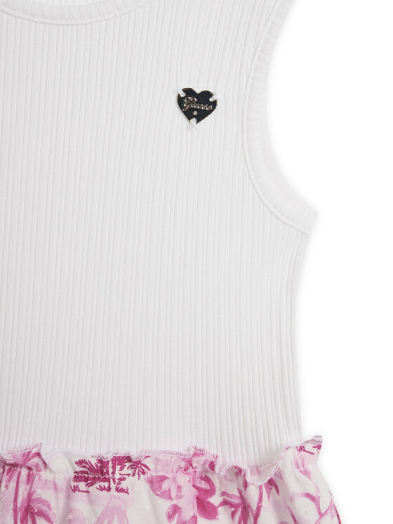 Guess Guess Sukienka codzienna J5GK29 KCSQ4 Biały Classic Fit