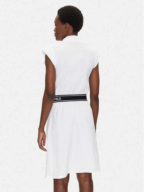 KARL LAGERFELD KARL LAGERFELD Rochie de zi A2W13038 Alb Regular Fit