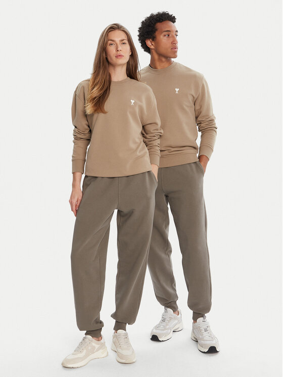 AMI Paris AMI Paris Teplákové kalhoty UTR240.747 Khaki Regular Fit