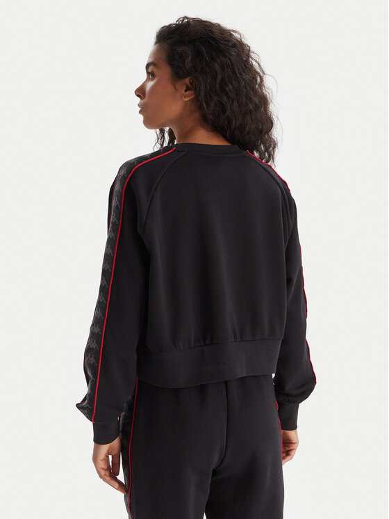 Kappa Kappa Majica dugih rukava Banda Marbella 311U1TW Crna Regular Fit