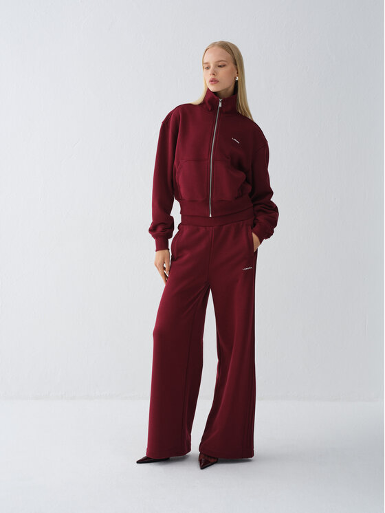 La Mania La Mania Bluza PIN Bordowy Basic Fit