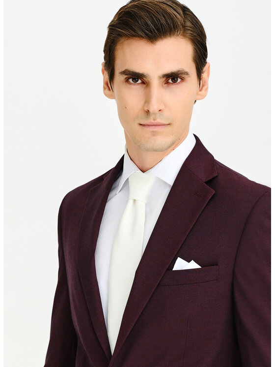 Pako Lorente Pako Lorente Marynarka P25SF-3G-035 Bordowy Super Slim Fit