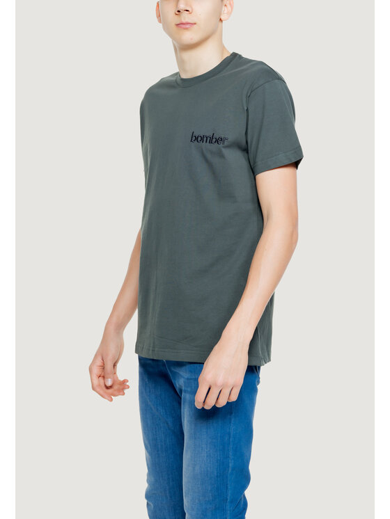 The Bomber The Bomber T-shirt The Bomber Logo Verde Shirt Fit