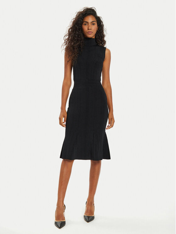 Marciano Guess Marciano Guess Koktejlové šaty 4BGK30 5036Z Černá Regular Fit