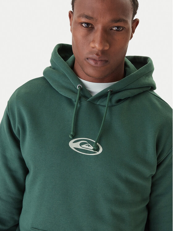 Quiksilver Quiksilver Džemperis ar kapuci Salt Water Graphic EQYFT05126 Zaļš Comfort Fit