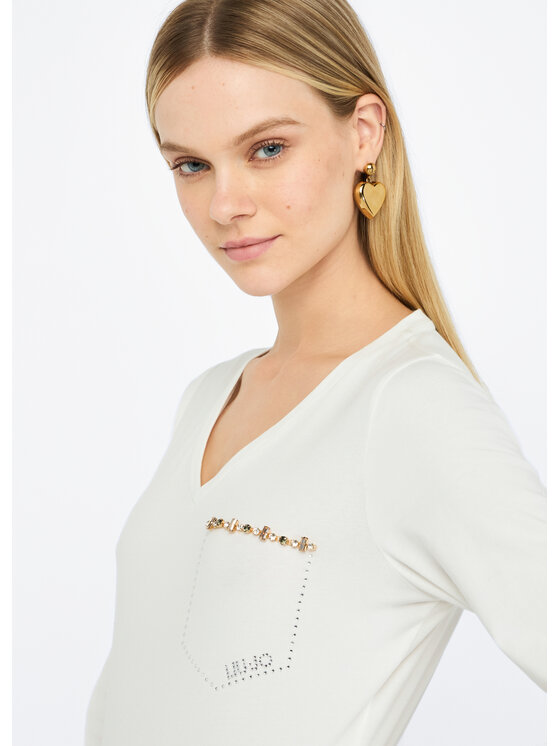 Liu Jo Liu Jo Longsleeve TF5170JS00310103 Bianco Regular Fit