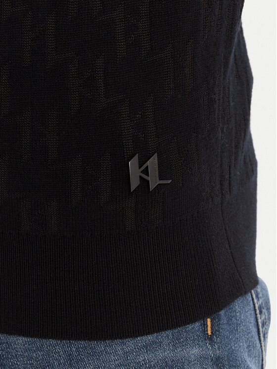 KARL LAGERFELD KARL LAGERFELD Megztinis 655018 554302 Juoda Regular Fit