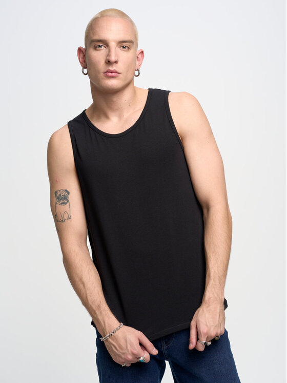 BIG STAR BIG STAR Top dero_906 Czarny Slim Fit