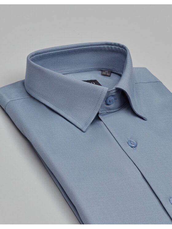 Borgio Borgio Koszula modigliana_00539 Niebieski Slim Fit
