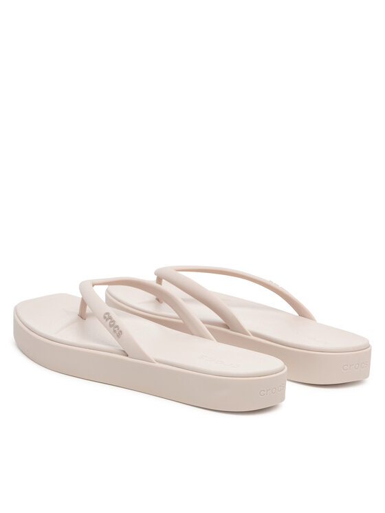 Crocs Crocs Zehentrenner Miami Square Flatform Flip 214161 Braun