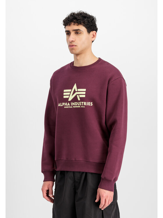 Alpha Industries Alpha Industries Bluza Basic Big Logo Sweatshirt Czerwony Regular Fit