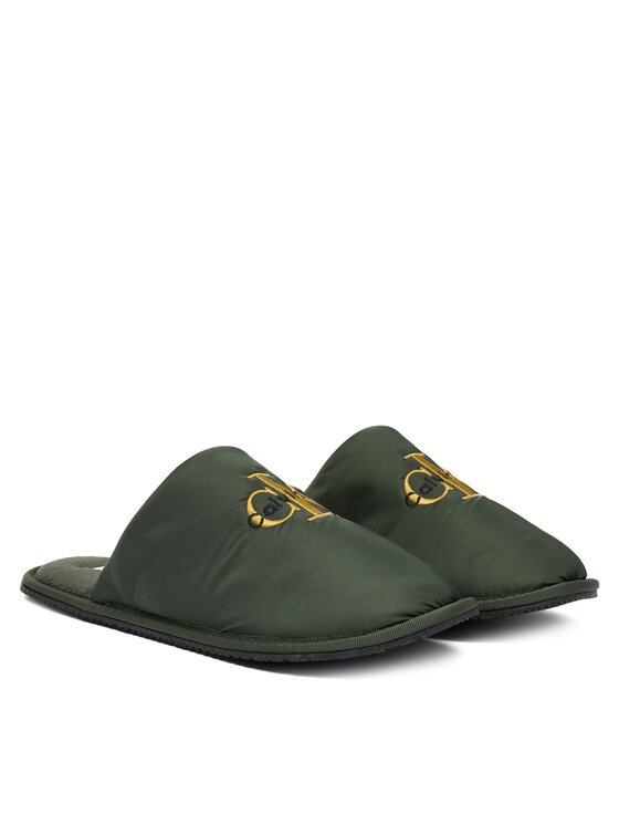Calvin Klein Calvin Klein Kapcie Hotel Slipper Mono Embro YM0YM01392 Zielony