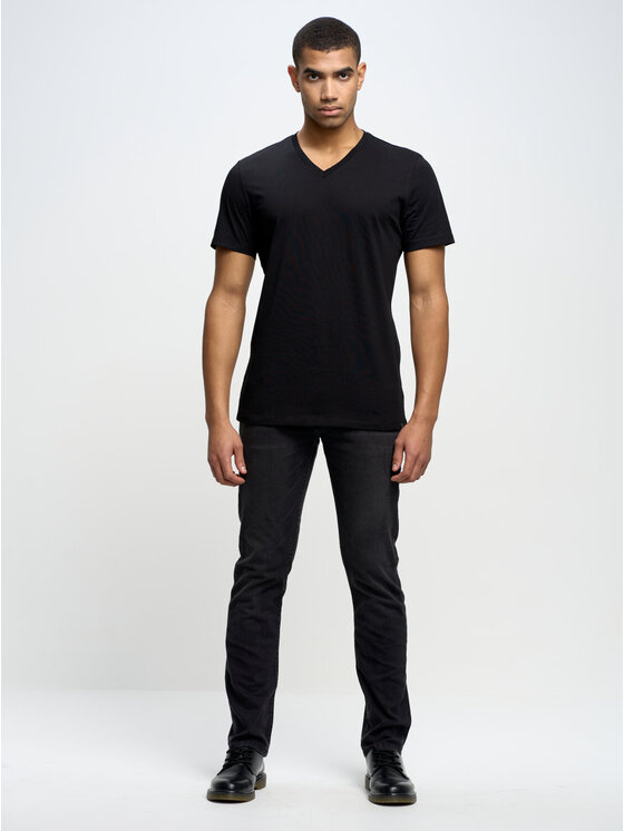 BIG STAR BIG STAR T-Shirt basicov_906 Czarny Slim Fit