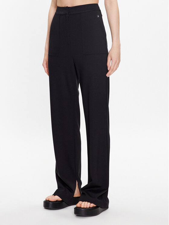 Calvin Klein Jeans Bavlnené nohavice J20J221300 Čierna Regular Fit