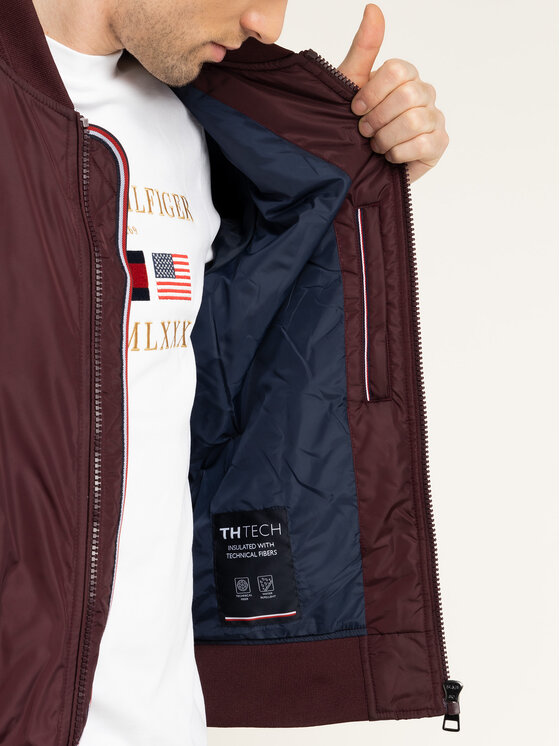 Maroon tommy hilfiger jacket deals