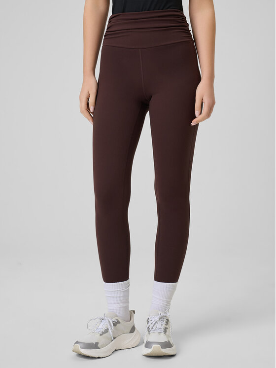 4F 4F Legginsy EVERYWEAR Brązowy ciemny Slim Fit