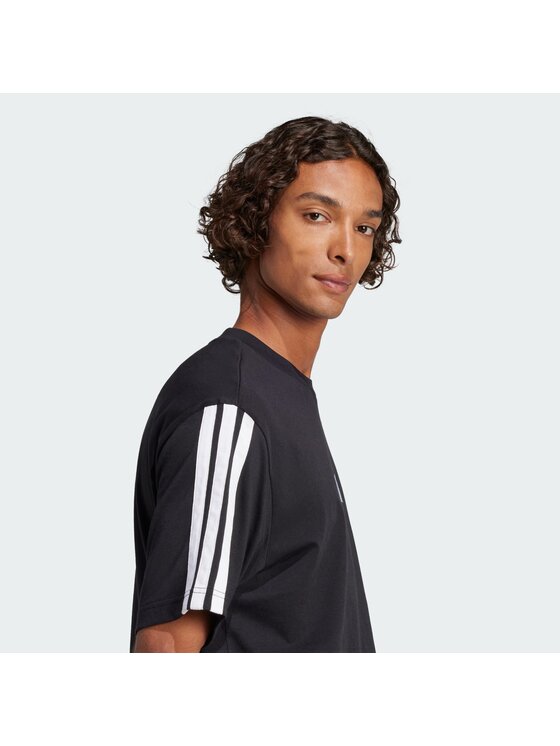 adidas adidas T-Shirt Essentials 3-Stripes Single Jersey Tee Czarny Regular Fit