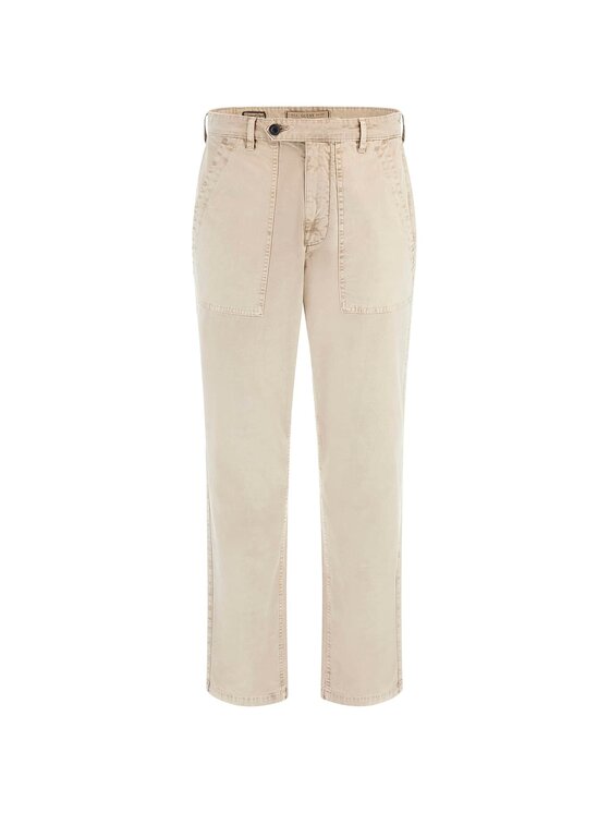 Guess Guess Spodnie materiałowe 168847 Beżowy Regular Fit