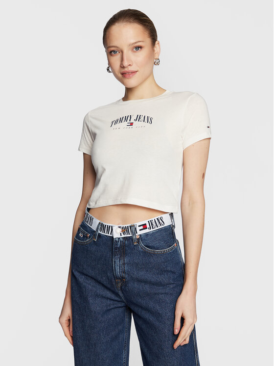 tommy jeans white t shirt women's