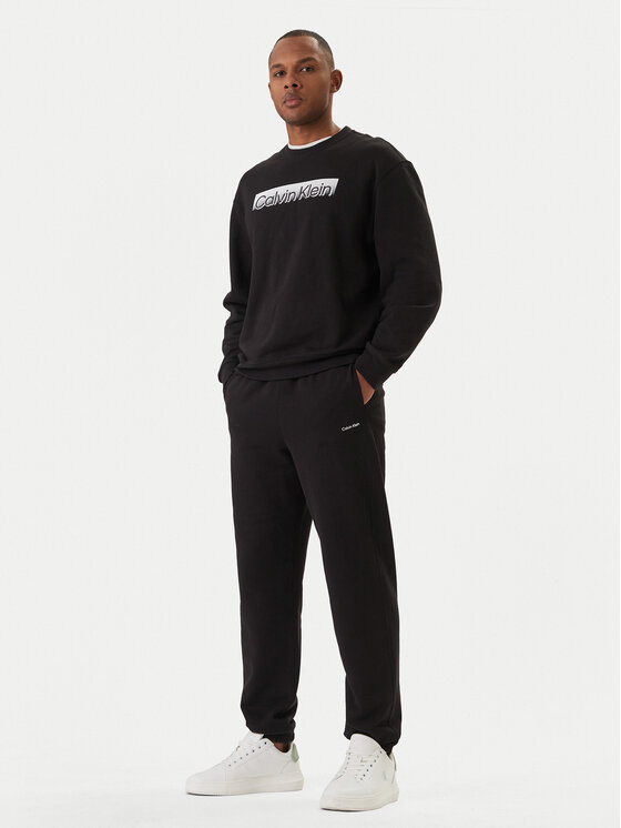 Calvin Klein Calvin Klein Sportinės kelnės Nano Standard Logo LV04LF247G Juoda Regular Fit