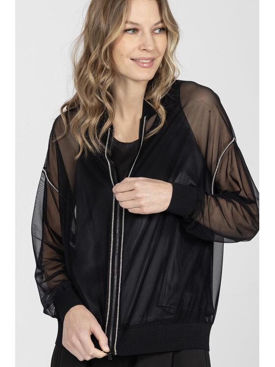 Deni Cler Milano Deni Cler Milano Kurtka bomber T-DC-9011-F2-20-90-1 Czarny Loose Fit