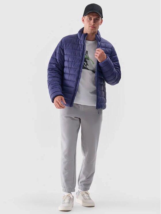 4F 4F Kurtka puchowa 4FWAW24TDJAM483-31S Niebieski Regular Fit