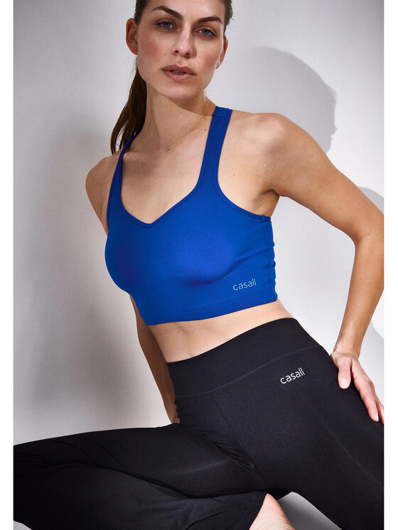 Casall Casall Top Heart Shape Sport Top Niebieski Slim Fit