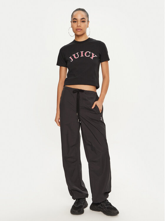 Juicy Couture Juicy Couture T-Shirt College Gf JCSCT224414 Czarny Regular Fit