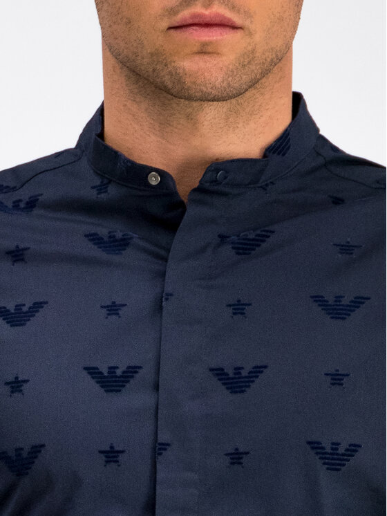 Emporio Armani Emporio Armani Риза 6G1CB2 1NUXZ 0939 Тъмносин Slim Fit