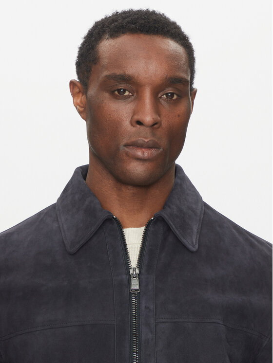 BOSS BOSS Lederjacke H-Malbano5 50528014 Dunkelblau Regular Fit