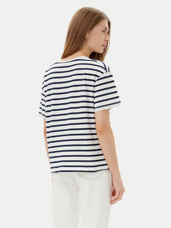 Tommy Hilfiger Tommy Hilfiger T-Shirt WW0WW44551 Granatowy Regular Fit