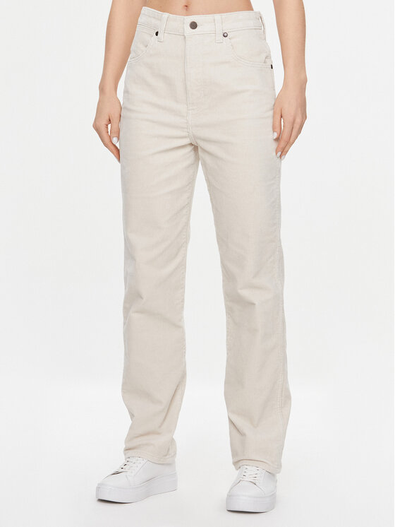 Wrangler Wrangler Jeansy Mom Stright 112342871 Bílá Regular Fit