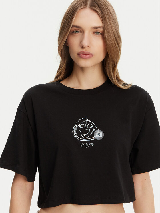 Vans Vans T-shirt VN000MC5BLK1 Crna Regular Fit