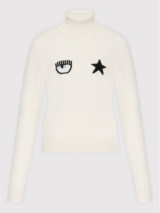 Chiara Ferragni Chiara Ferragni Golf 71CBFM02 Beżowy Regular Fit