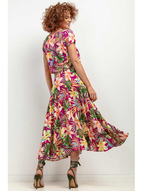 Tessita Tessita Spódnica maxi SPÓDNICA_T407_5_XXL Fioletowy Regular Fit