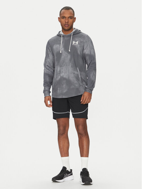 Under Armour Under Armour Džemperis Rival Terry Printed 1390138 Pilka Relaxed Fit