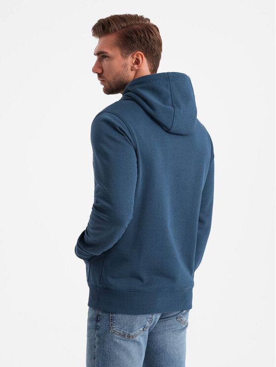 Ombre Ombre Mikina OM-SSPS-0143 Tmavomodrá Regular Fit