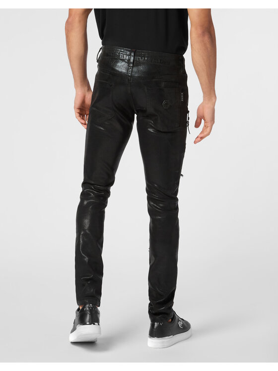 PHILIPP PLEIN PHILIPP PLEIN Džínsy 22369 Čierna Straight Leg