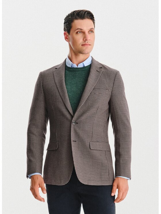 Pako Lorente Pako Lorente Marynarka P25WF-3X-006 Brązowy Slim Fit