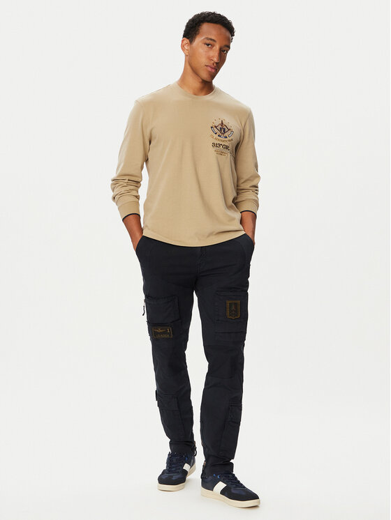 Aeronautica Militare Aeronautica Militare Spodnie cargo 262PA1387UCT01493 Granatowy Regular Fit