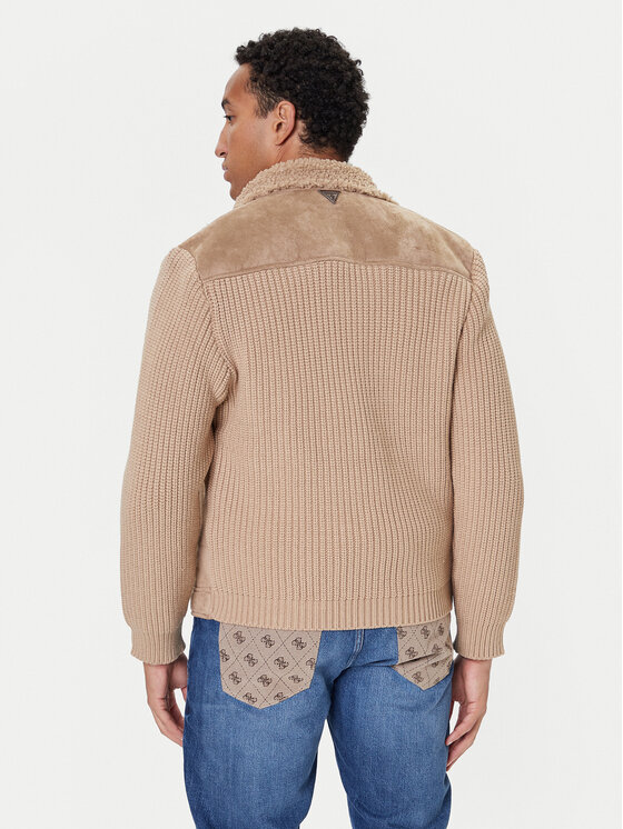 Guess Guess Bunda z imitácie kože M5BR79 Z5570 Béžová Regular Fit