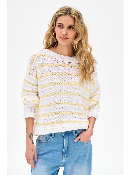 blue shadow blue shadow Sweter Kera Żółty Regular Fit