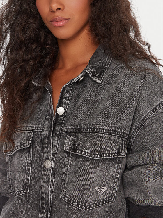 Roxy Roxy Vestito di jeans Tidal Moon ERJDD03009 Grigio Relaxed Fit