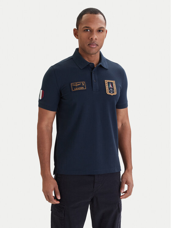 Aeronautica Militare Aeronautica Militare Polokošeľa 261PO1927UP00191 Tmavomodrá Regular Fit