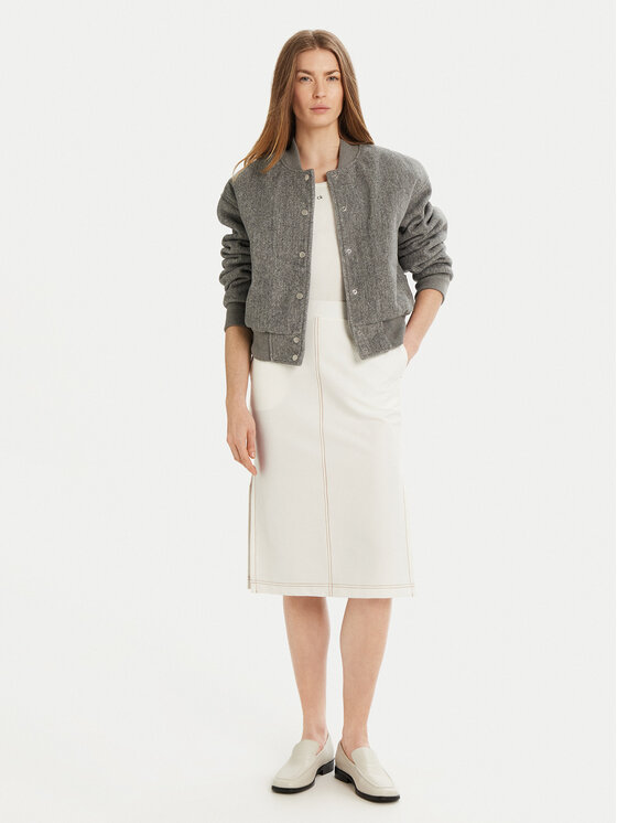 Max Mara Leisure Max Mara Leisure Midi suknja Otto 2516771017 Bijela Regular Fit
