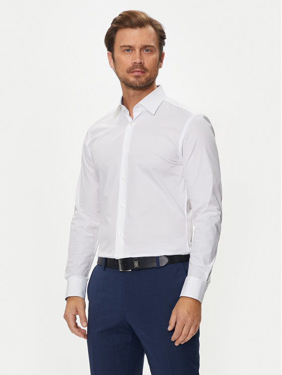 Boss Košulja H-Hank 50519859 Bijela Slim Fit