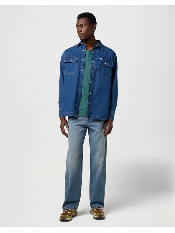 Wrangler Wrangler T-Shirt 112371491 Zielony Regular Fit