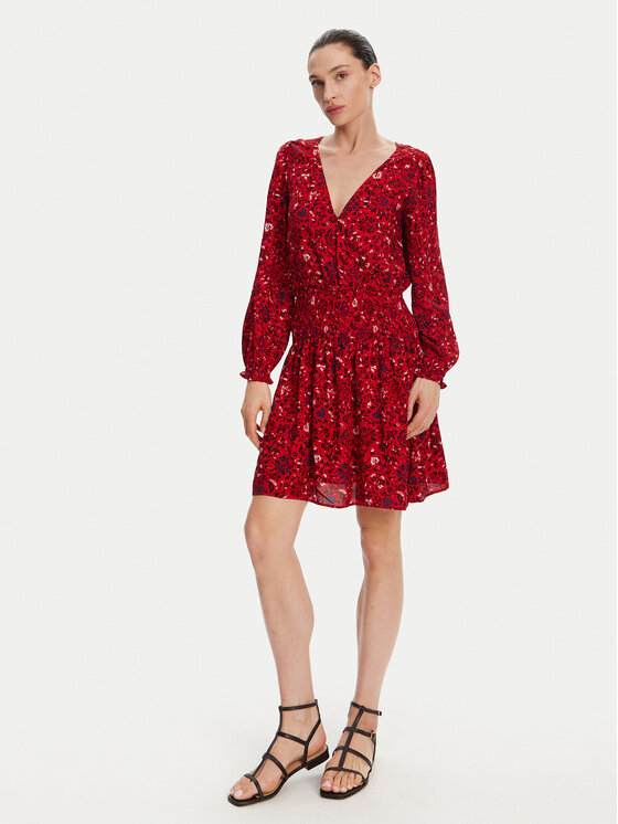 Pepe Jeans Pepe Jeans Každodenní šaty Cecile PL953669 Červená Regular Fit