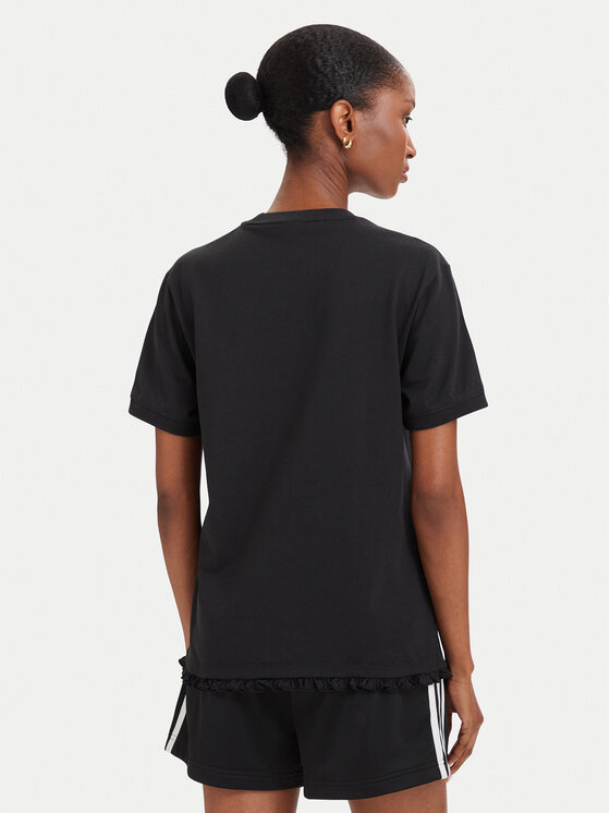 adidas adidas Tricou Pleated 3S LG4313 Negru Regular Fit